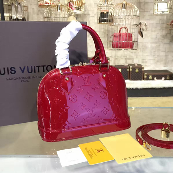 Louis Vuitton M91606 Alma BB Tote Bag Monogram Vernis