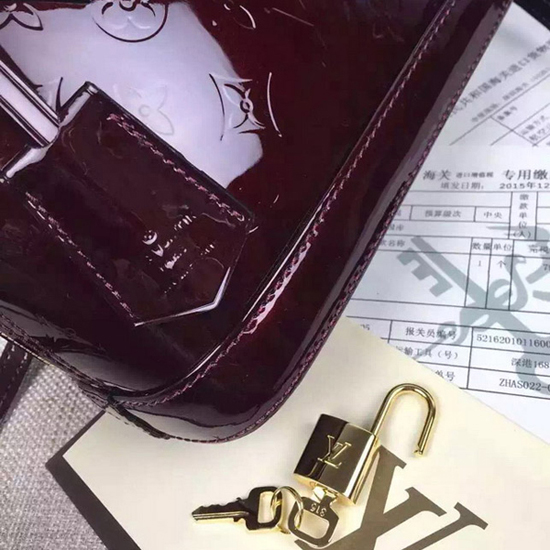 Louis Vuitton M91678 Alma BB Tote Bag Monogram Vernis