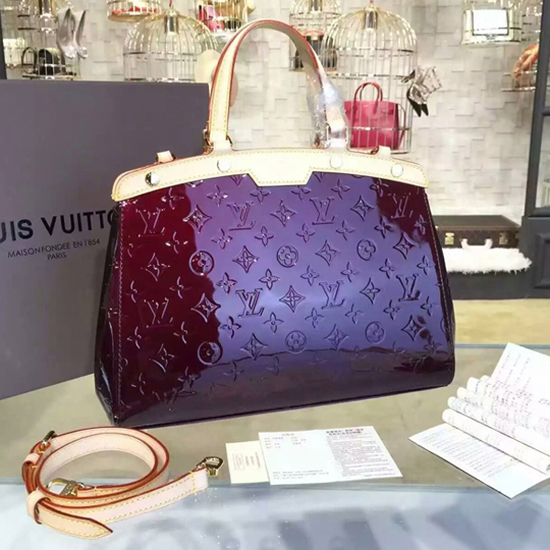 Louis Vuitton M91690 Brea MM Tote Bag Monogram Vernis