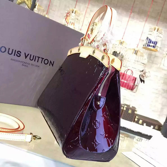 Louis Vuitton M91690 Brea MM Tote Bag Monogram Vernis