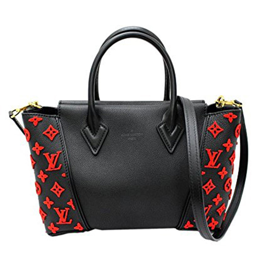 Louis Vuitton M94608 W BB Tote Bag Monogram Velours Veau Cachemire Magnolia Leather