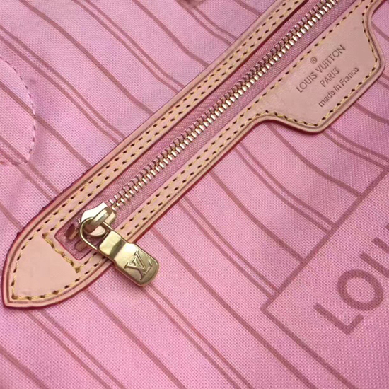 Louis Vuitton N41050 Neverfull MM Shoulder Bag Damier Azur Canvas