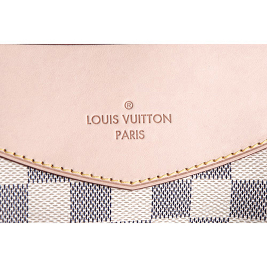 Louis Vuitton N41112 Siracusa MM Crossbody Bag Damier Azur Canvas