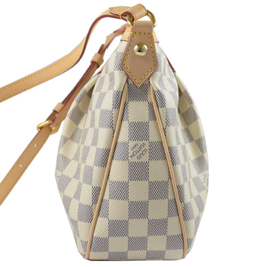 Louis Vuitton N41113 Siracusa PM Crossbody Bag Damier Azur Canvas