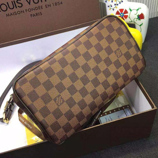 Louis Vuitton N41167 Bergamo PM Shoulder Bag Damier Ebene Canvas