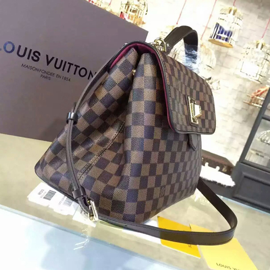 Louis Vuitton N41168 Bergamo MM Shoulder Bag Damier Ebene Canvas