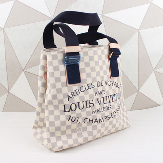 Replica Louis Vuitton N41179 Cabas PM Shoulder Bag Damier Azur Canvas For  Sale