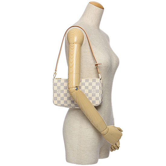 LOUIS VUITTON Damier Azur NM Pochette Accessoires Shoulder Bag Purse N41207