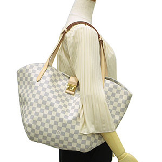 Louis Vuitton N41209 Salina GM Shoulder Bag Damier Azur Canvas