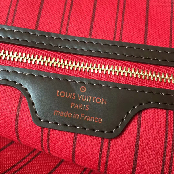 Louis Vuitton N41357 Neverfull GM Shoulder Bag Damier Ebene Canvas