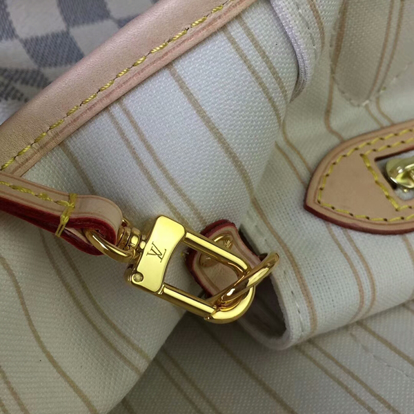Louis Vuitton N41361 Neverfull MM Shoulder Bag Damier Azur Canvas