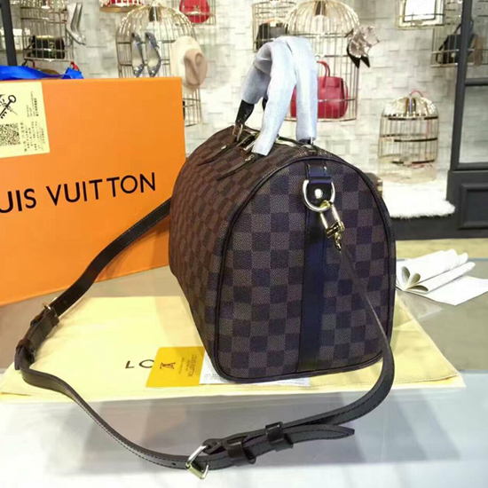 Louis Vuitton N41367 Speedy Bandouliere 30 Tote Bag Damier Ebene Canvas