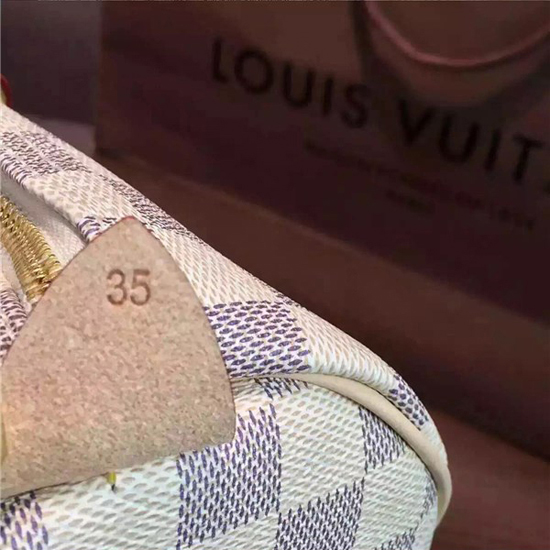 Louis Vuitton N41369 Speedy 35 Tote Bag Damier Azur Canvas