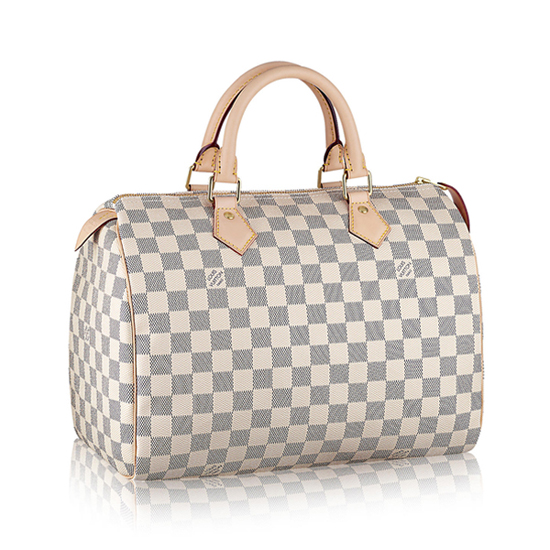 Louis Vuitton N41370 Speedy 30 Tote Bag Damier Azur Canvas