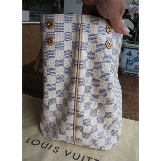 Louis Vuitton N41375 Cabas MM Shoulder Bag Damier Azur Canvas