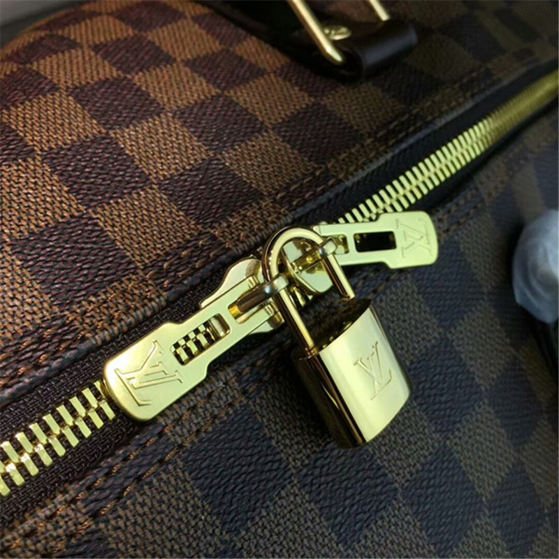 Louis Vuitton N41414 Keepall Bandouliere 55 Duffel Bag Damier Ebene Canvas