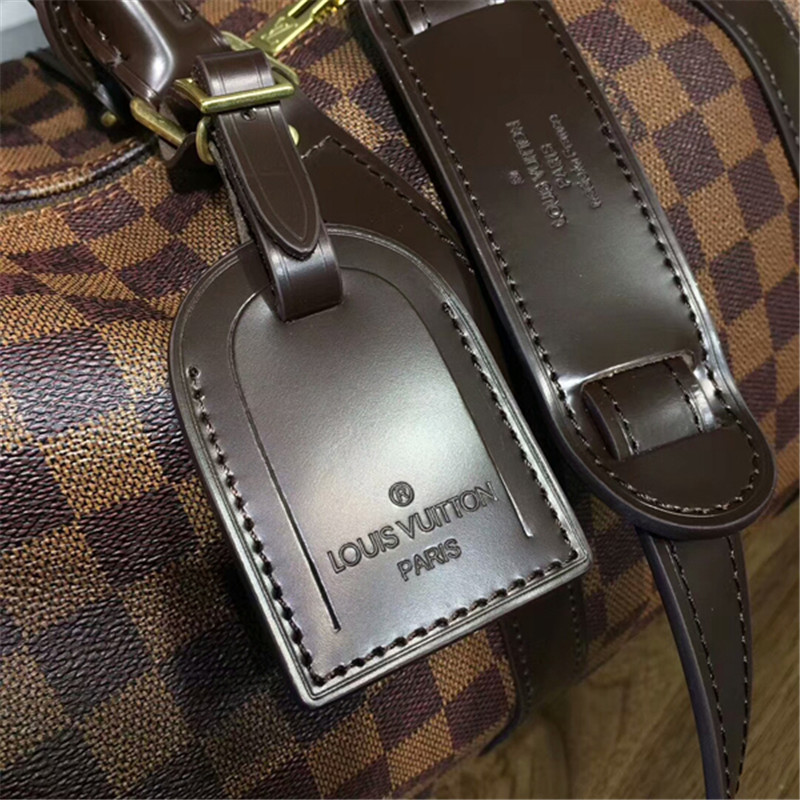 Louis Vuitton M41418 Keepall Bandouliere 45 Duffel Bag Damier Ebene Canvas