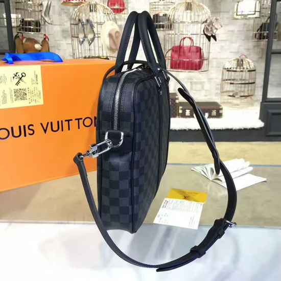 Louis Vuitton N41478 Porte-Documents Voyage PM Briefcase Damier Graphite Canvas