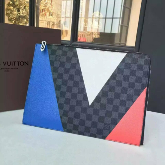 Louis Vuitton N41594 Pochette Jour GM Regatta Damier Cobalt Canvas