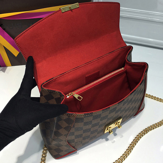 Louis Vuitton N41596 Caissa Clutch Shoulder Bag Damier Ebene Canvas