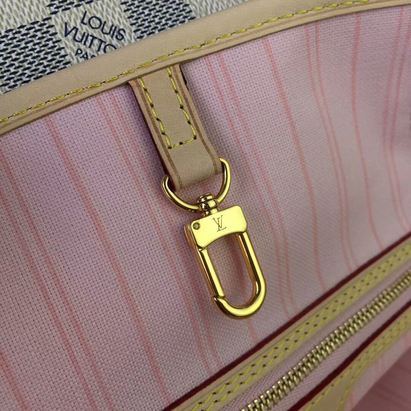 Louis Vuitton N41605 Neverfull MM Shoulder Bag Damier Azur Canvas
