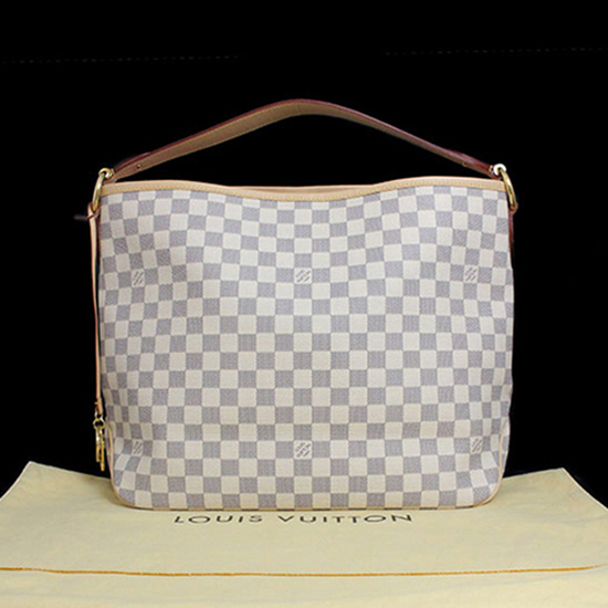 Louis Vuitton N41607 Delightful MM Hobo Bag Damier Azur Canvas
