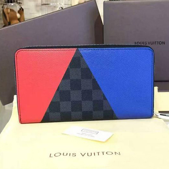 Louis Vuitton N41631 Zippy Organiser Damier Cobalt Canvas