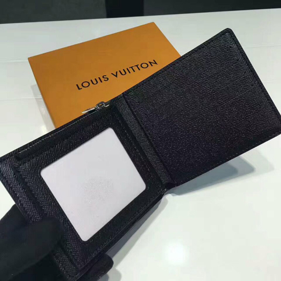 Louis Vuitton N41635 Amerigo Wallet Damier Graphite Canvas