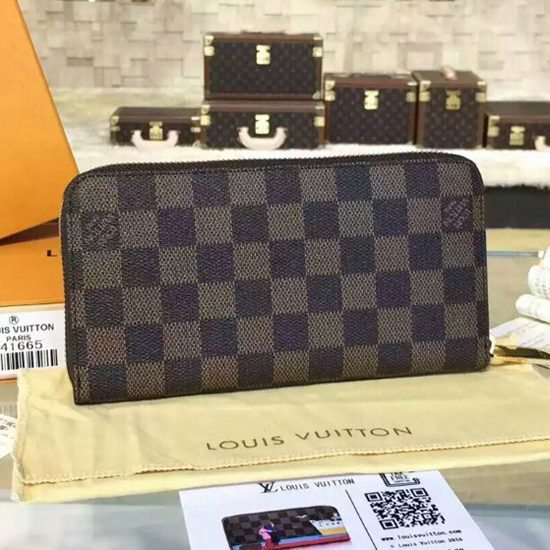 Louis Vuitton N41665 Zippy Wallet Damier Ebene Canvas