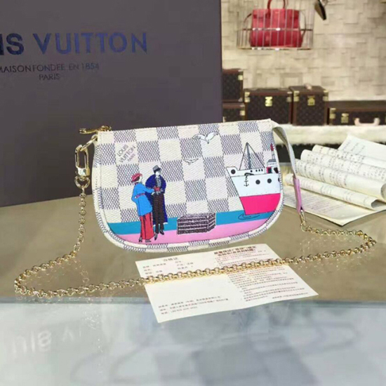 Louis Vuitton N41669 Mini Pochette Accessoires Damier Azur Canvas
