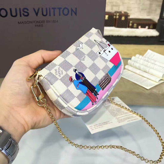 Louis Vuitton N41669 Mini Pochette Accessoires Damier Azur Canvas