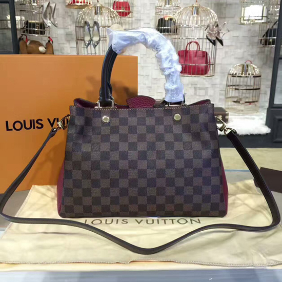 Louis Vuitton N41675 Brittany Tote Bag Damier Ebene Canvas
