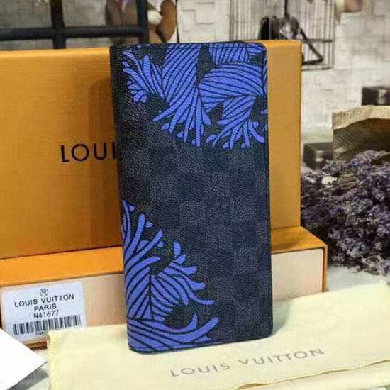 Louis Vuitton N41677 Brazza Wallet Damier Graphite Canvas