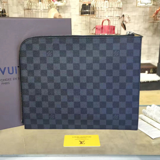 Louis Vuitton N41685 Pochette Jour GM Damier Graphite Canvas