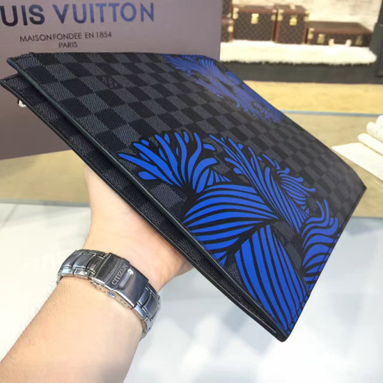 Louis Vuitton N41685 Pochette Jour GM Damier Graphite Canvas