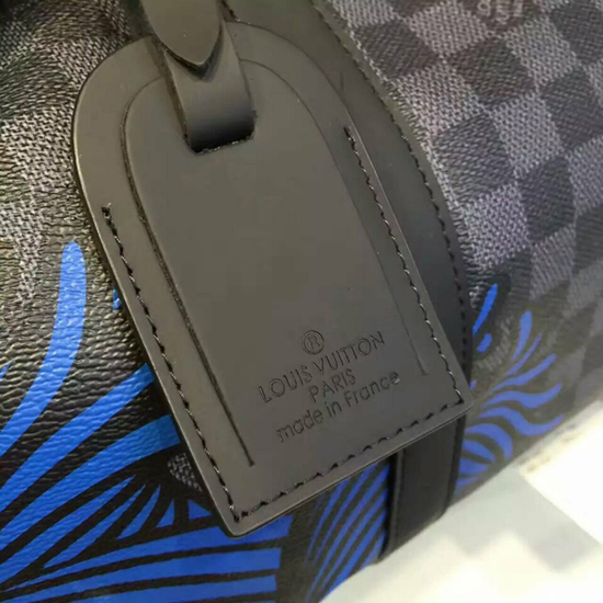 Louis Vuitton N41700 Keepall Bandouliere 45 Duffel Bag Damier Graphite Canvas