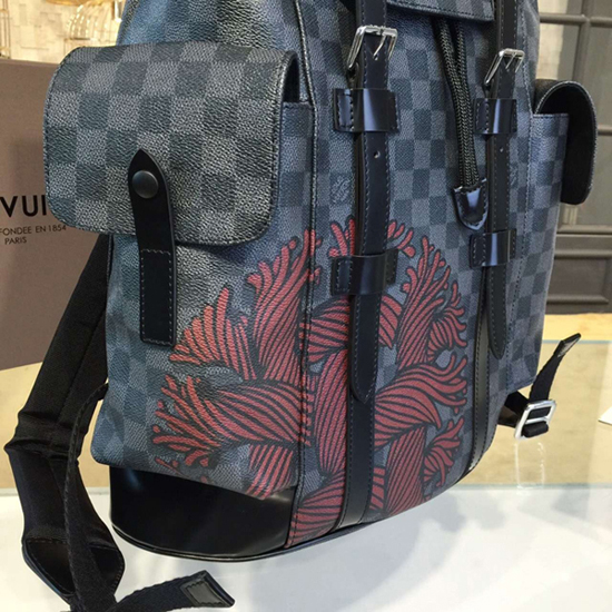 Louis Vuitton N41709 Christopher PM Backpack Damier Graphite Canvas