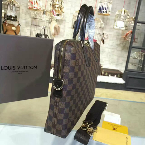 Louis Vuitton N42242 Porte Documents Jour Briefcase Damier Ebene Canvas