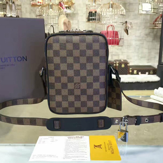 Louis Vuitton N42703 Amazone 22 Messenger Bag Damier Ebene Canvas