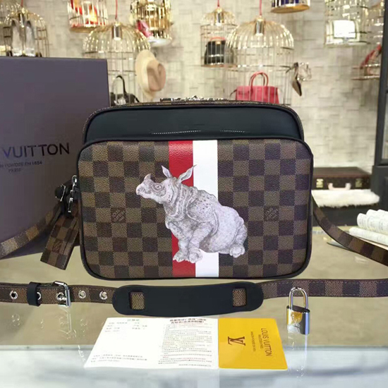 Louis Vuitton N42704 Nil PM Messenger Bag Damier Ebene Canvas