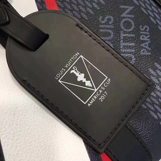 Louis Vuitton N44008 Keepall 45 Bandouliere Duffel Bag Damier Cobalt Canvas