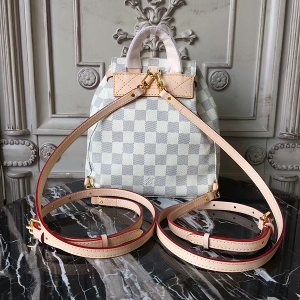 Louis Vuitton, Bags, Authenticlouis Vuitton Sperone Bb Mini Backpack  Damier Azur Rose Ballerine