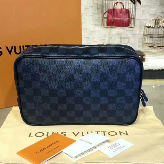 Louis Vuitton N44031 Toiletry Bag Damier Cobalt Canvas