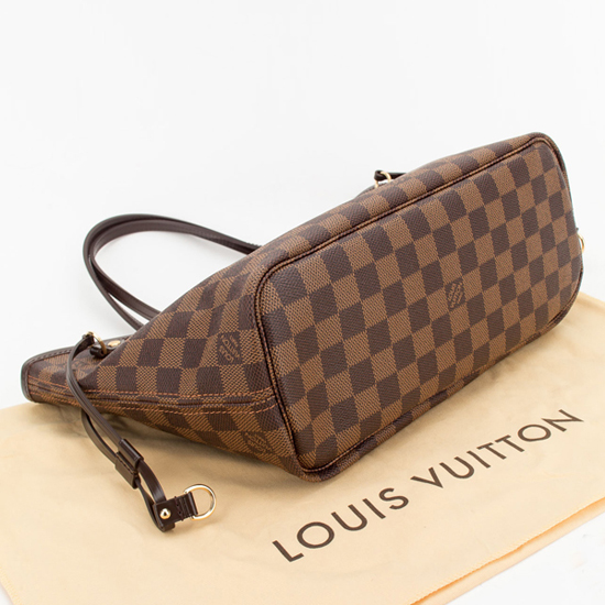 Louis Vuitton N51109 Neverfull PM Shoulder Bag Damier Ebene Canvas