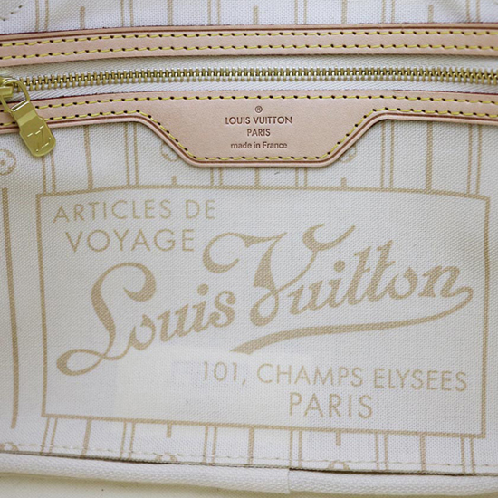 Louis Vuitton N51110 Neverfull PM Shoulder Bag Damier Azur Canvas