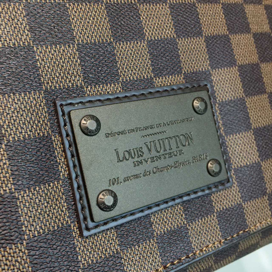 Louis Vuitton N51211 Brooklyn MM Messenger Bag Damier Ebene Canvas