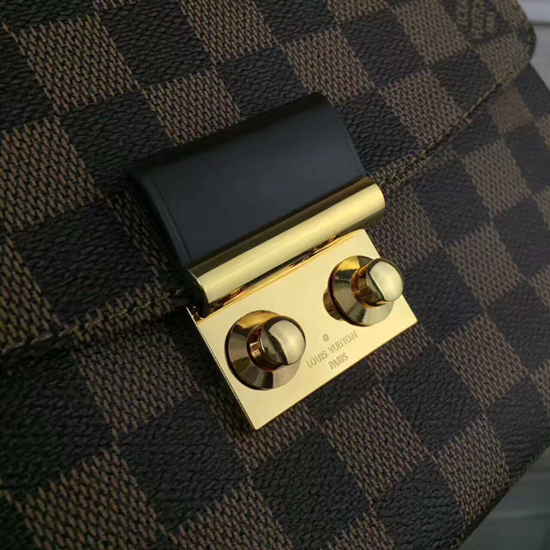 Louis Vuitton Damier Ebene Canvas Croisette Hand Carry Shoulder Handbag  Article:N53000 Made in France