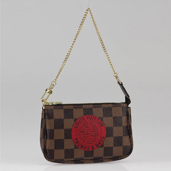 Louis Vuitton N58011 Mini Pochette Accessoires Trunks Bag Damier Ebene Canvas