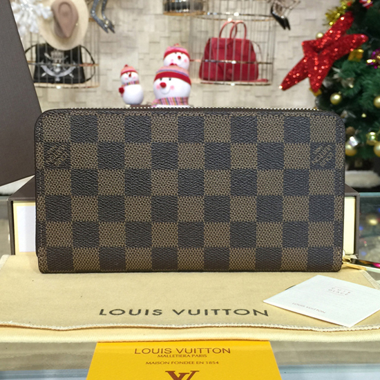 Louis Vuitton N60015 Zippy Wallet Damier Ebene Canvas