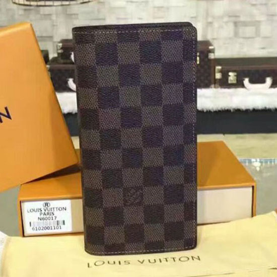 Louis Vuitton N60017 Brazza Wallet Damier Ebene Canvas